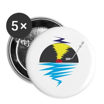 Vinyl - Buttons large 2.2''/56 mm (5-pack) - white - Front