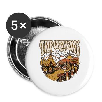 Trip Crew 2026 - Buttons large 2.2''/56 mm (5-pack) - white - Front