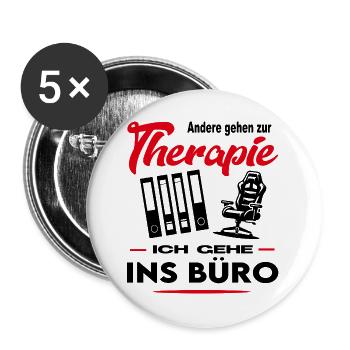 Büroarbeiter Anwalt Richter Notar IT Spezialist - Buttons groß 56 mm (5er Pack) - Weiß - Vorne