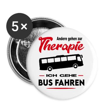 Busfahrer Busfahrerin Reisebusfahrer Beruf - Buttons groß 56 mm (5er Pack) - Weiß - Vorne
