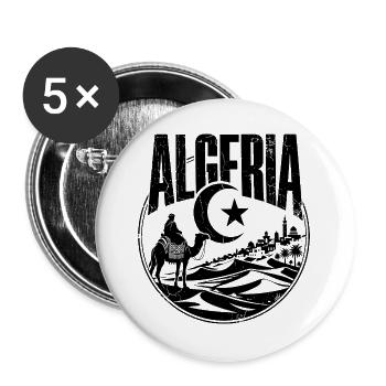 Algerische Landschaft und Erinnerung an Algerien - Buttons groß 56 mm (5er Pack) - Weiß - Vorne