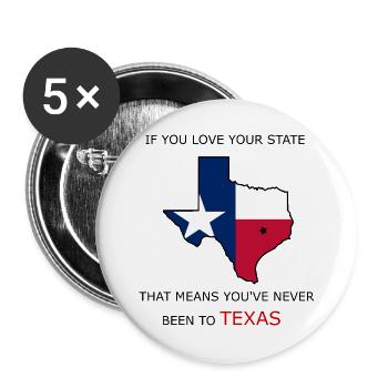 Wenn Sie Ihren Bundesstaat lieben – Texas - Buttons groß 56 mm (5er Pack) - Weiß - Vorne