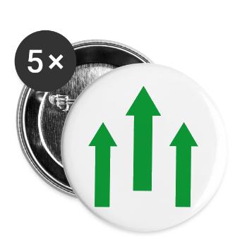 Pfeile - Buttons groß 56 mm (5er Pack) - Weiß - Vorne