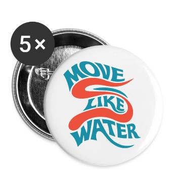 Move like water - Buttons groß 56 mm (5er Pack) - Weiß - Vorne