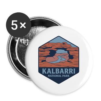 Kalbarri Nationalpark Vintage Australien - Buttons groß 56 mm (5er Pack) - Weiß - Vorne