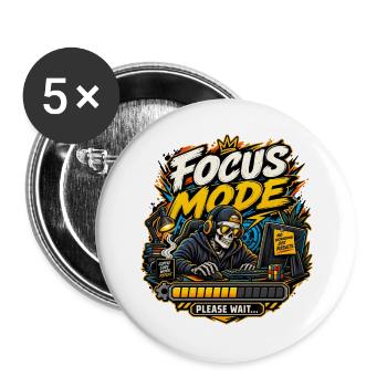 Focus Mode - Buttons groß 56 mm (5er Pack) - Weiß - Vorne