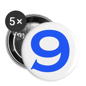 9 - Buttons groß 56 mm (5er Pack) - Weiß - Vorne