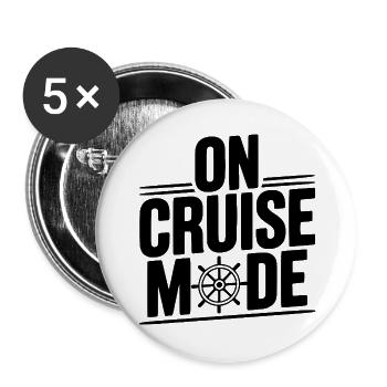 Im Kreuzfahrtmodus - Buttons groß 56 mm (5er Pack) - Weiß - Vorne