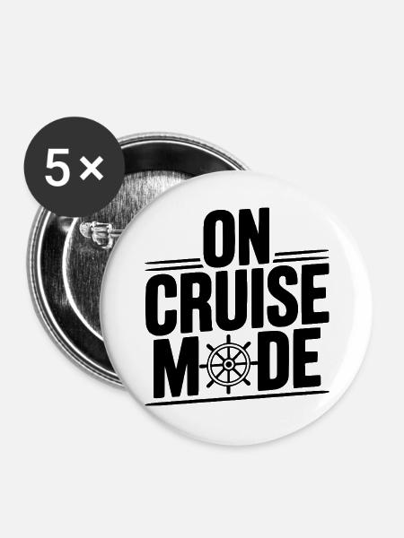Im Kreuzfahrtmodus - Buttons groß 56 mm (5er Pack) - Weiß
