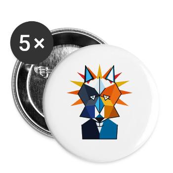 Shephard - Buttons groß 56 mm (5er Pack) - Weiß - Vorne