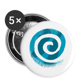 Spirale - Buttons groß 56 mm (5er Pack) - Weiß - Vorne