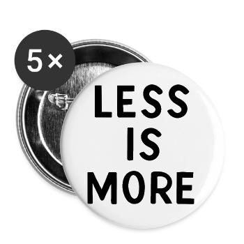 Less is more - Buttons groß 56 mm (5er Pack) - Weiß - Vorne