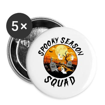 Spooky Season Squad von Helfspawn - Buttons groß 56 mm (5er Pack) - Weiß - Vorne