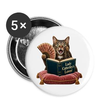 Lady Catterleys Geliebte - Buttons groß 56 mm (5er Pack) - Weiß - Vorne