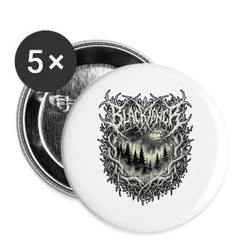 Black Metal Forest - Buttons groß 56 mm (5er Pack) - Weiß - Vorne