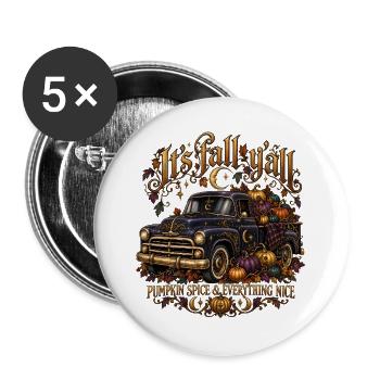 Es fällt himmlischer Lastwagen - Buttons groß 56 mm (5er Pack) - Weiß - Vorne