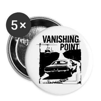 Verschwindungspunkt - Buttons groß 56 mm (5er Pack) - Weiß - Vorne