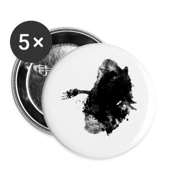 Archefish - Buttons groß 56 mm (5er Pack) - Weiß - Vorne
