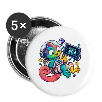 FEHLER 404: NORMALITÄT NICHT GEFUNDEN - Buttons groß 56 mm (5er Pack) - Weiß - Vorne