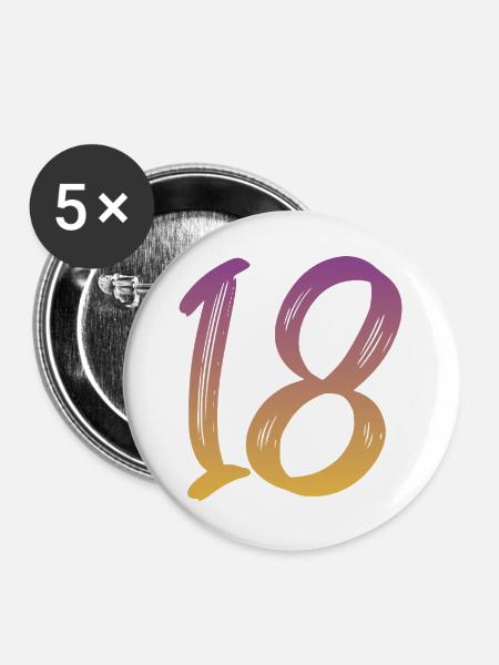 18 - Buttons groß 56 mm (5er Pack) - Weiß
