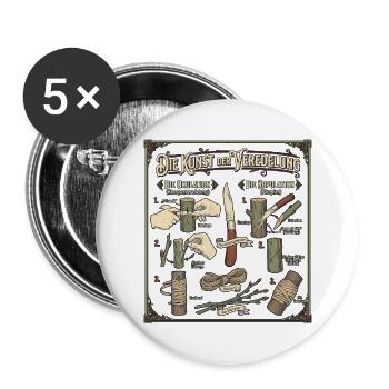 Baumschule - Buttons groß 56 mm (5er Pack) - Weiß - Vorne