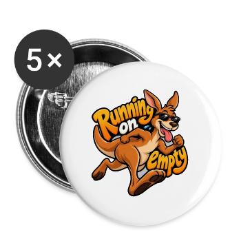Känguru - Buttons groß 56 mm (5er Pack) - Weiß - Vorne