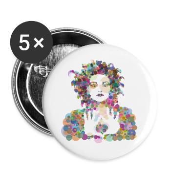 Nina - Buttons groß 56 mm (5er Pack) - Weiß - Vorne