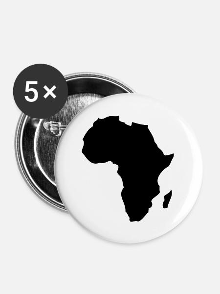 Africa - Buttons large 2.2''/56 mm (5-pack) - white