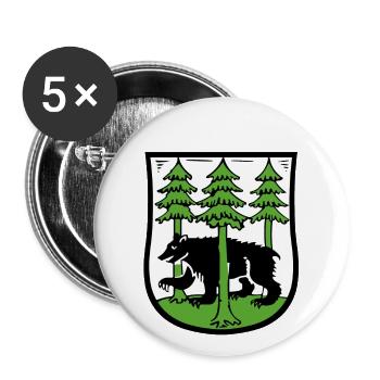 Rastenburg - Buttons groß 56 mm (5er Pack) - Weiß - Vorne