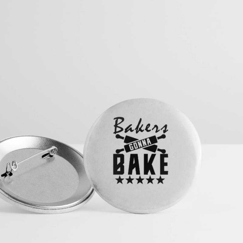 Baker Baking Bakery Baker Baking Buttons large 2.2''/56 mm (5-pack)
