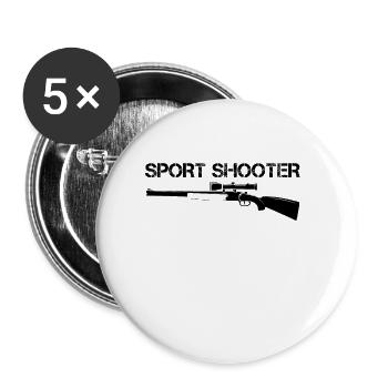 Sport shooting - Buttons large 2.2''/56 mm (5-pack) - white - Front