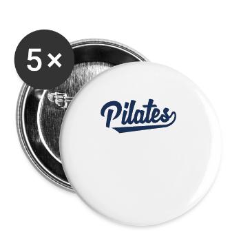 Pilates Fitness - Buttons groß 56 mm (5er Pack) - Weiß - Vorne