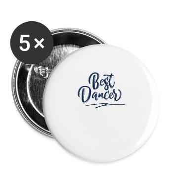 Dance Dancer Dance School Dance Dancer - Buttons large 2.2''/56 mm (5-pack) - white - Front