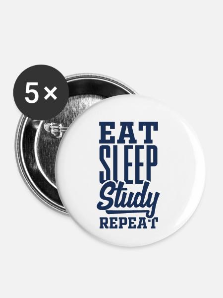 Studieren - Buttons groß 56 mm (5er Pack) - Weiß