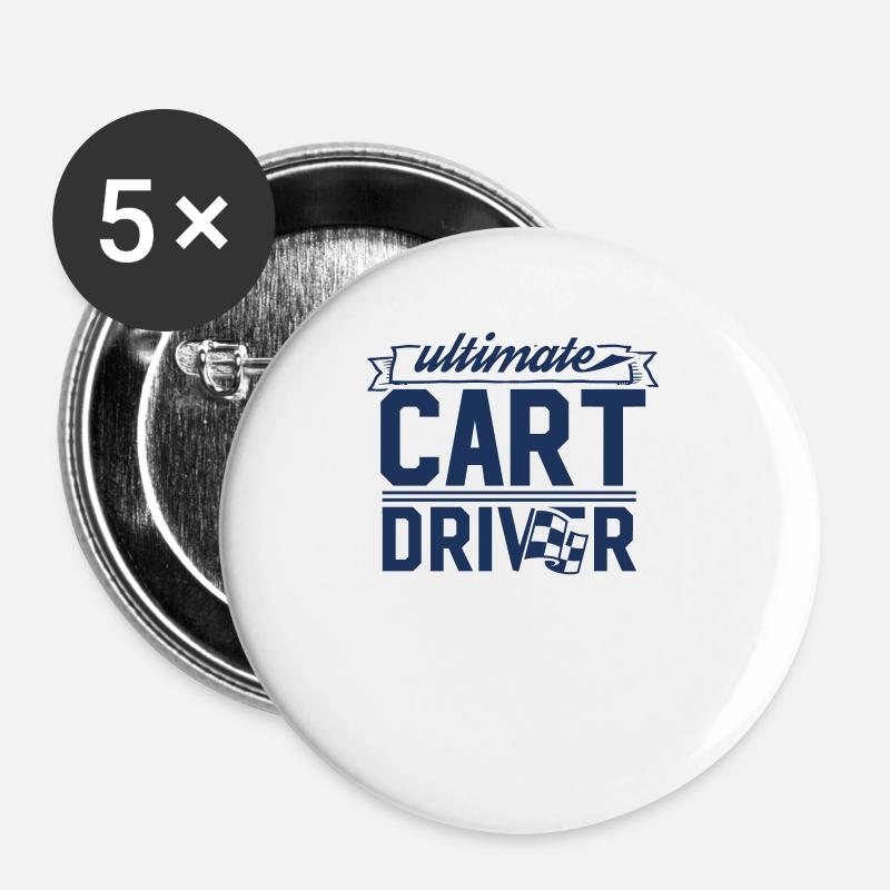 Driver Kart Driver Karts Go Karting Karting - Buttons large 2.2''/56 mm (5-pack) - white