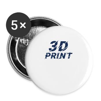 3D Printing Printer 3D - Buttons large 2.2''/56 mm (5-pack) - white - Front