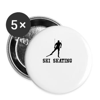 Ski Skating - Buttons large 2.2''/56 mm (5-pack) - white - Front