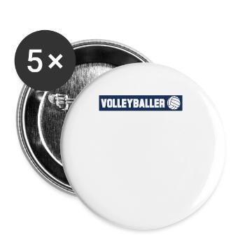 Volleyballer Team Spieler Volleyball Beach - Buttons groß 56 mm (5er Pack) - Weiß - Vorne