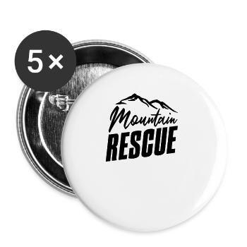 blockedTitle - Lot de 5 grands badges (56 mm) - blanc - Devant