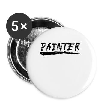 Ausbildung Malerbetrieb Maler Malerei Lackierer - Buttons groß 56 mm (5er Pack) - Weiß - Vorne