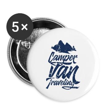 Camping-car reconstruire l'équipe maison de camping-car - Lot de 5 grands badges (56 mm) - blanc - Devant