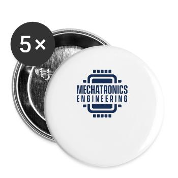 Mechatronik Ingenieur - Buttons groß 56 mm (5er Pack) - Weiß - Vorne