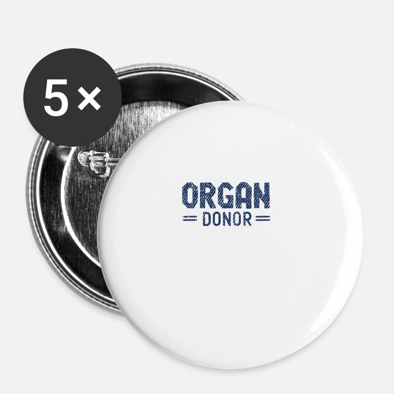 Organ Donation Organs Donation Organ Donor Savior - Buttons large 2.2''/56 mm (5-pack) - white