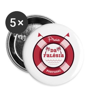 Da Falesia Portugal - Buttons groß 56 mm (5er Pack) - Weiß - Vorne