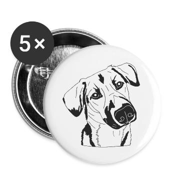 Bracken Mix - Buttons groß 56 mm (5er Pack) - Weiß - Vorne