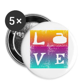 Dear Curling - Buttons large 2.2''/56 mm (5-pack) - white - Front
