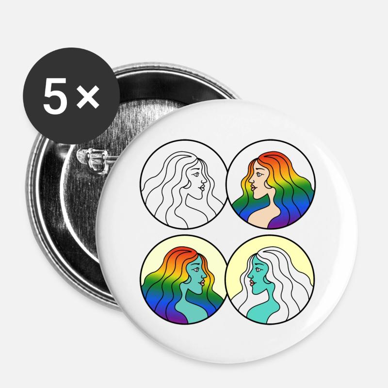 She - Buttons large 2.2''/56 mm (5-pack) - white