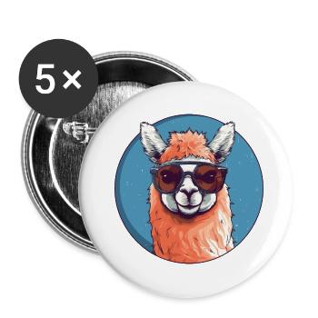 Alpaca Lama Sunglasses - Buttons large 2.2''/56 mm (5-pack) - white - Front