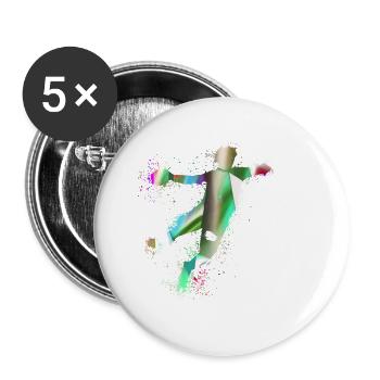 Handball, handballer, Beach handball, Graffiti - Buttons large 2.2''/56 mm (5-pack) - white - Front