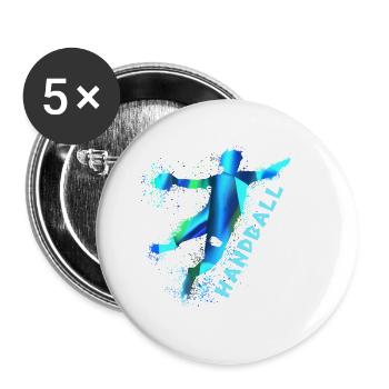 Handball, handballer, Beach handball, Graffiti - Buttons large 2.2''/56 mm (5-pack) - white - Front